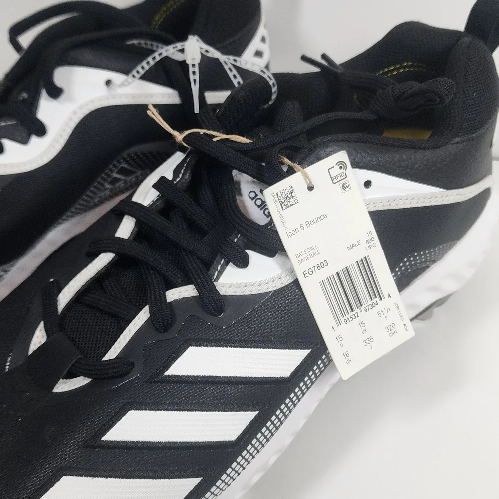 Adidas Men's‎ Black and White Athletic Shoes